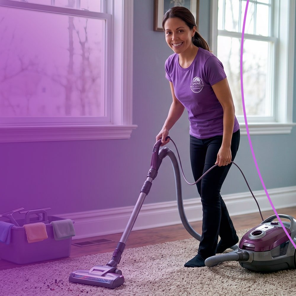 Shine Maid deep-cleaning carpets in a Jacksonville home